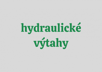 hydraulické výtahy - kvalitní a spolehlivé hydraulické výtahy, přepravní hydraulické výtahy