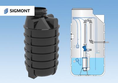čerpací jímky tlakové kanalizace - dodáváme čerpací jímky pro tlakové kanalizace