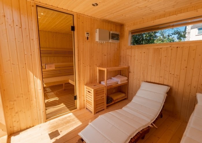 sauna s odpočívárnou